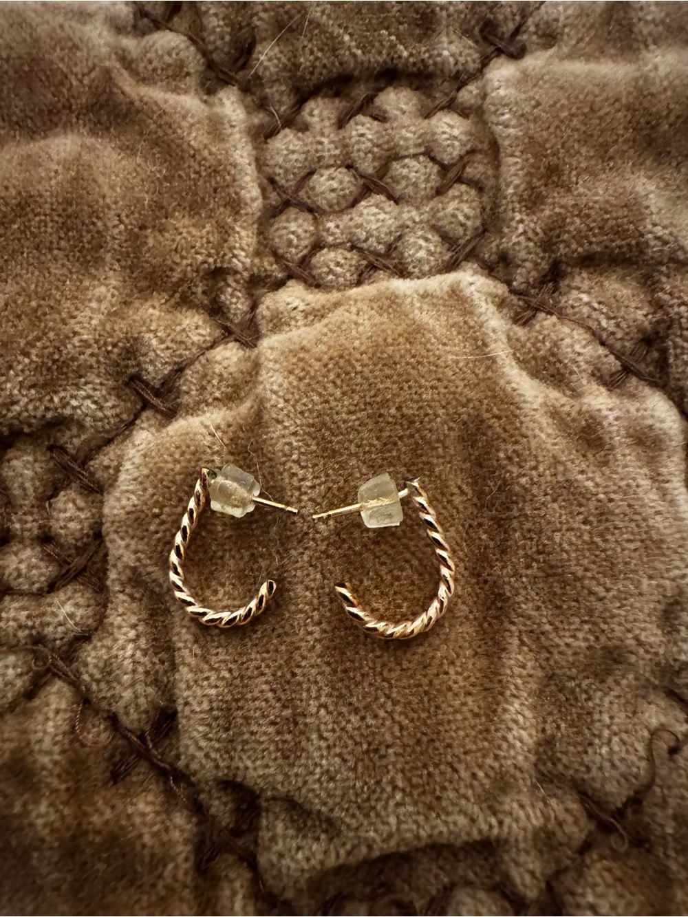 Gold-Tone Twisted Hoop Stud Earrings - Women Jewelry